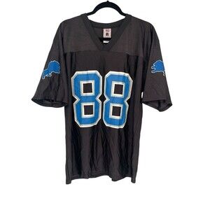 Vintage Detroit Lions #88 M. Williams Black NFL Players Football Jersey On Field